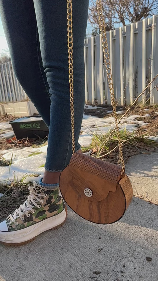 Elegant Wooden Handbag for Women | Stylish American-Inspired Purse | Handmade Laser-Engraved Clutch | Unique Gift for Her | Gift for her